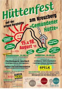 Read more about the article Hüttenfest am 15. und 18.08.2019