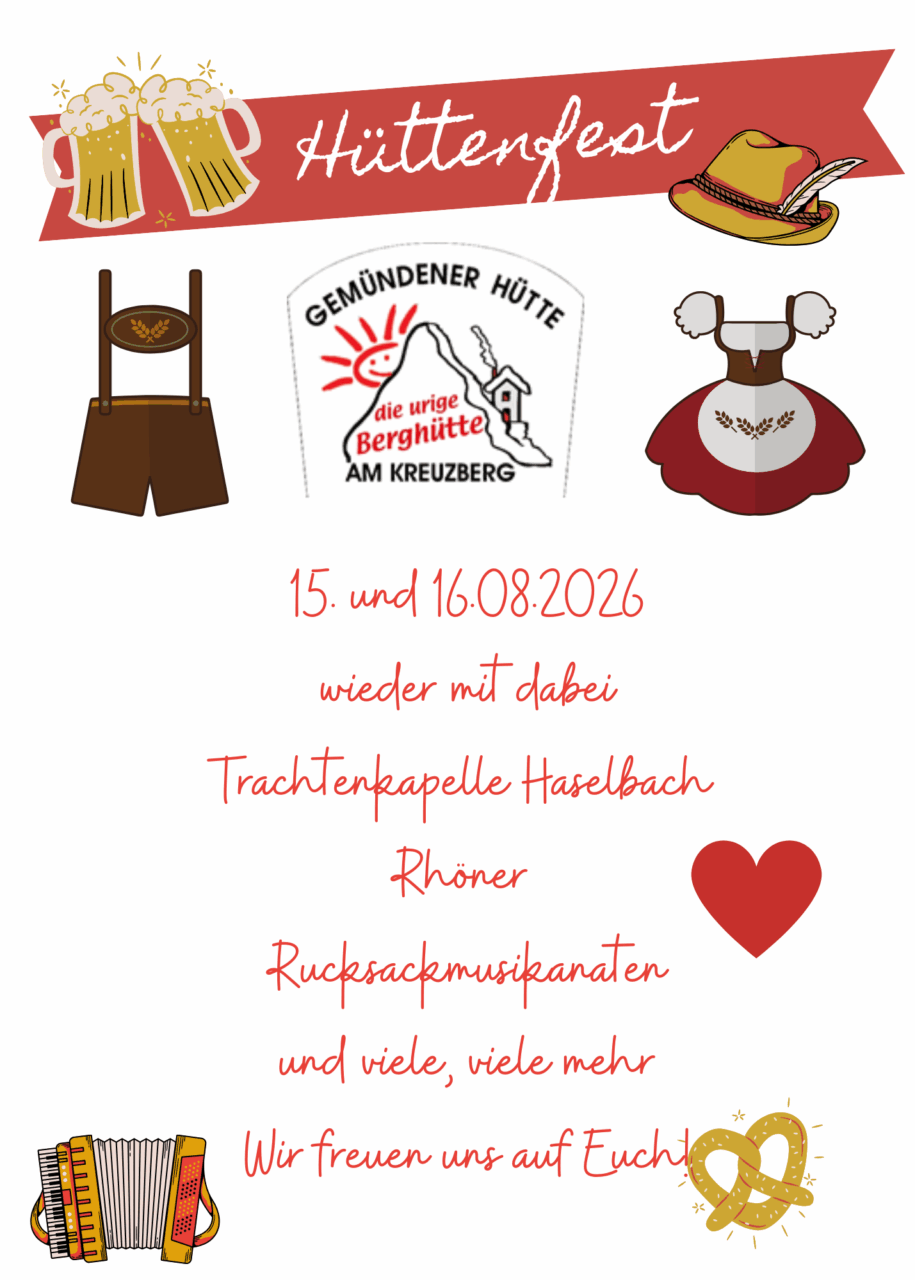 Mehr über den Artikel erfahren Hüttenfest 2026👍
